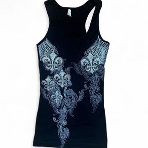 °˖𓆩 McBling Rhinestone Tank 𓆪˖°༻